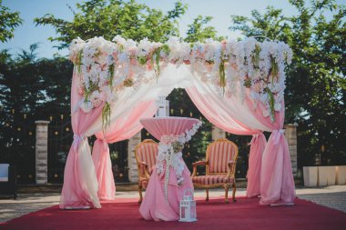 Düğün masa ve güzel sahne