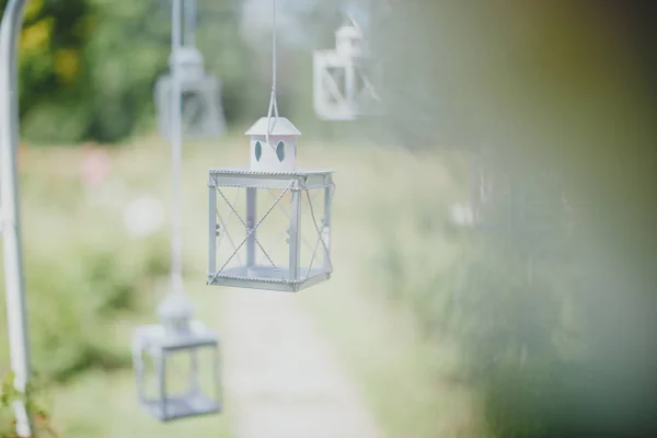 Bröllop tabeller och vacker natur — Stockfoto