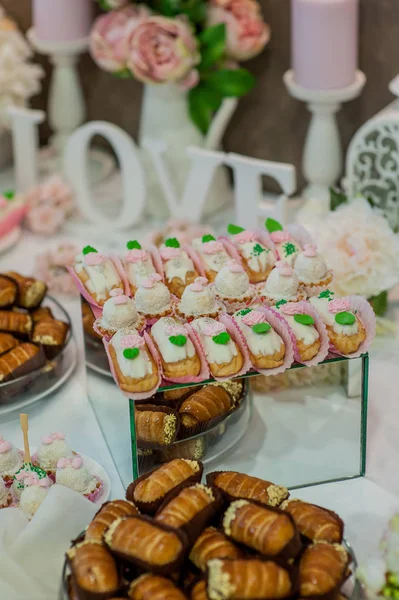 Wedding sweets on a buffet table