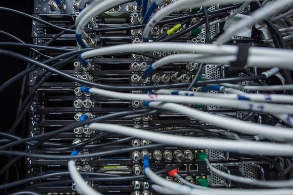 Network servers in data room Domestic Room — Stock Photo, Image