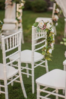 Dekorasyon masa sandalye çiçek düğün
