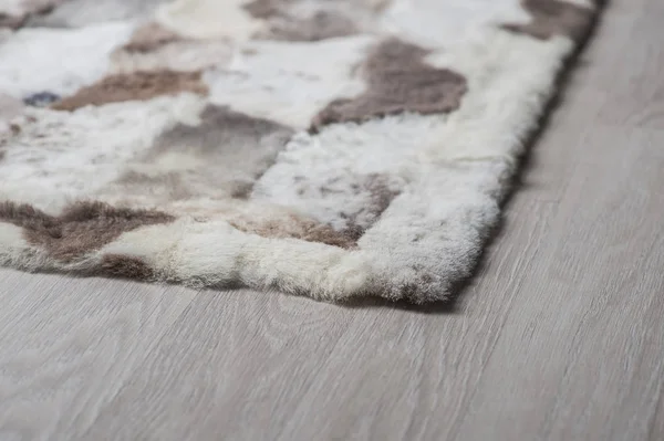 Natural carpets made of wool on insulation — Stock Photo, Image