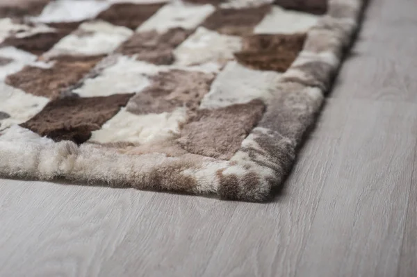 Natural carpets made of wool on insulation — Stock Photo, Image