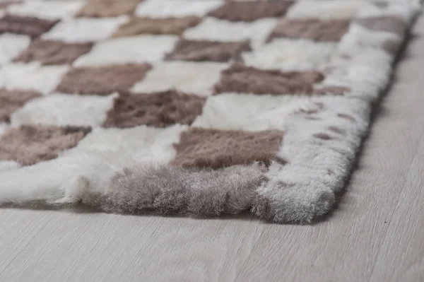 Natural carpets made of wool on insulation — Stock Photo, Image