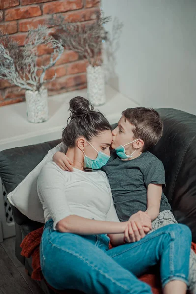 Madre Cuarentena Bebé Casa — Foto de Stock