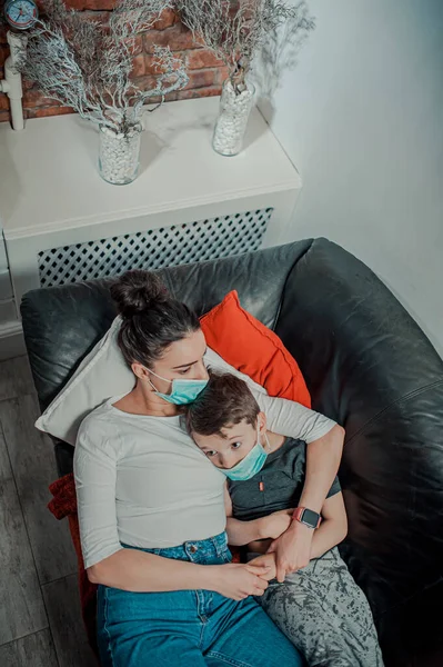 Madre Cuarentena Bebé Casa —  Fotos de Stock