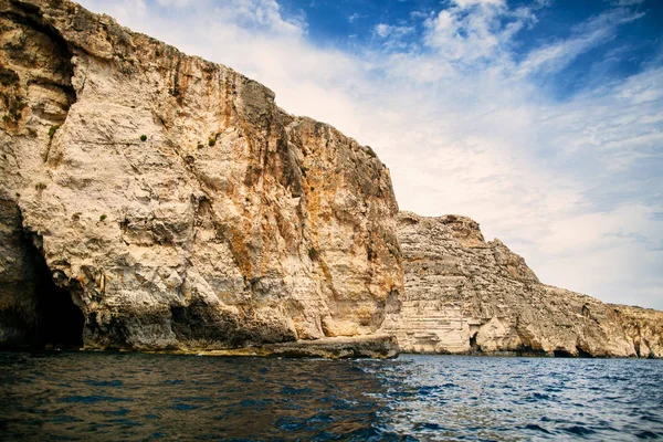 Linia brzegowa na wyspie Gozo, Malta — Zdjęcie stockowe