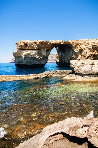 Лазурное окно, Мальта, ЕС — стоковое фото