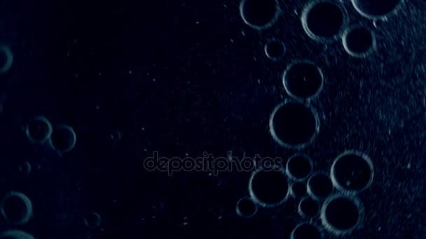 Bulles volantes abstrait fond noir 