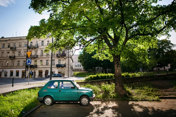 Retro car in Warsaw — Stock Photo, Image