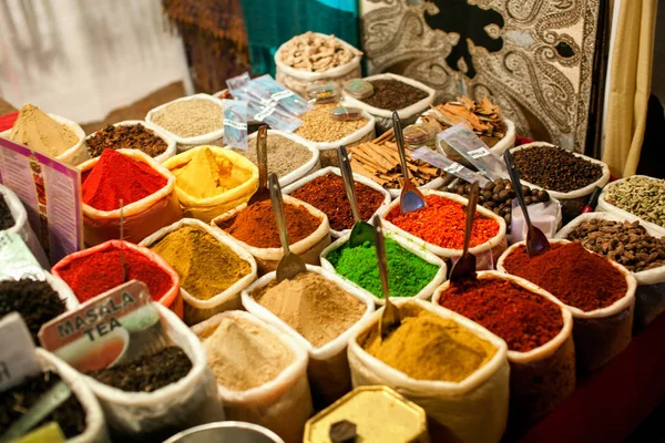 Spices at outdoor market. — Stock Photo, Image