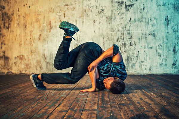 Young man breakdancer portrait