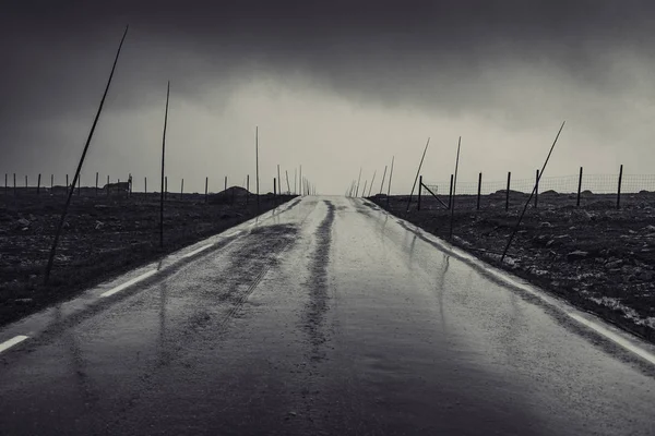 Dramatic road at rain — Stock Photo, Image