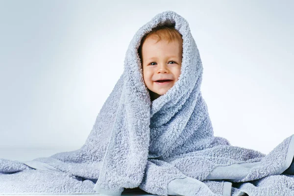 Baby after washing Stock Image