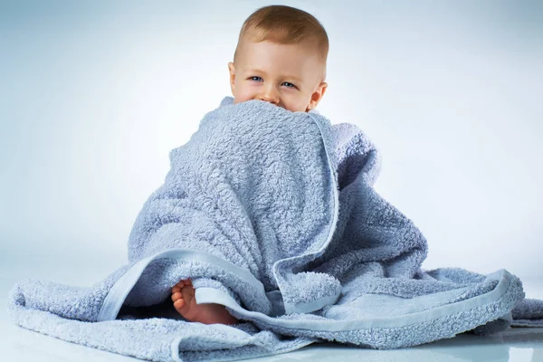 Baby after washing Stock Image