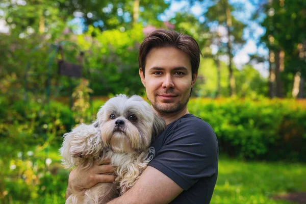 Man with dog — Stock Photo, Image