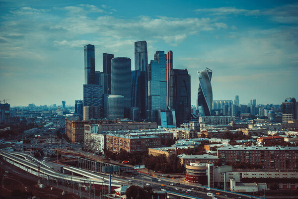 Moscow city modern business center