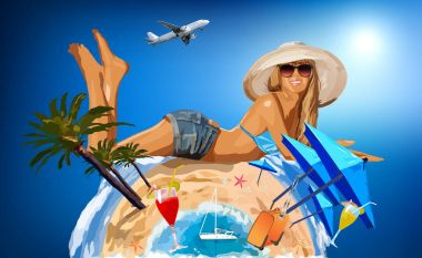 genç kadın sunny Beach