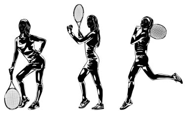 Tenis oyuncu siluetleri