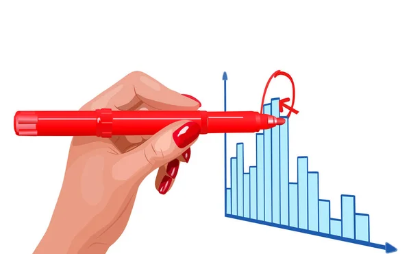 Marcando los datos más altos — Vector de stock