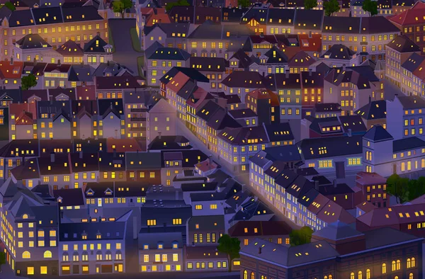 Городской фон ночью — стоковый вектор