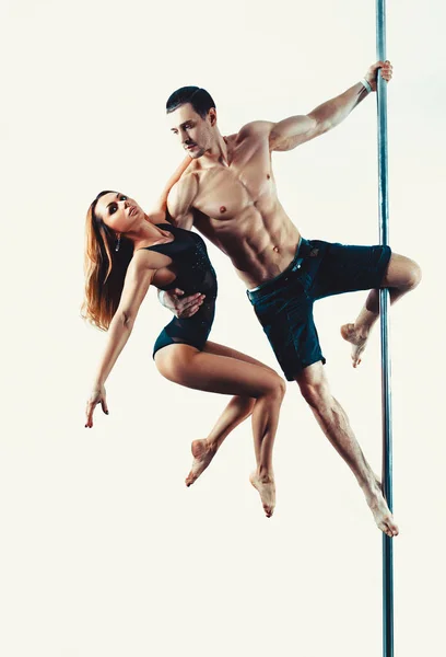 Pole dance team — Stock Photo, Image