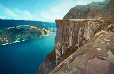 Preikestolen Norveç'te