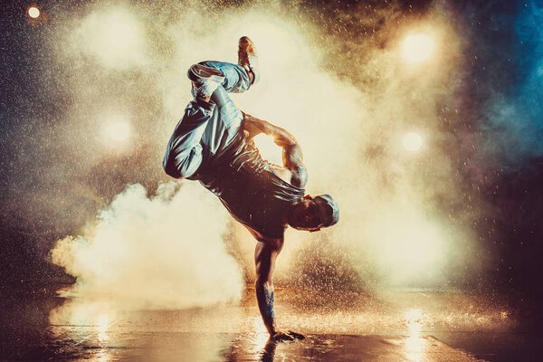 Young man dancing