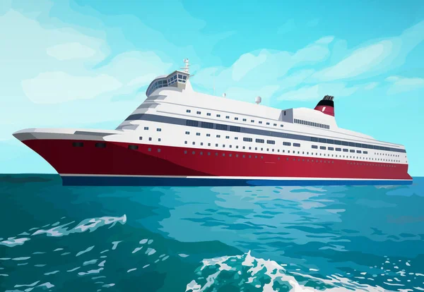 Bateau de croisière — Image vectorielle