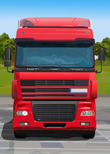 Grande camion rosso — Vettoriale Stock