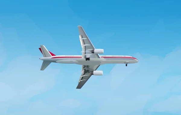 Modernes Flugzeug — Stockvektor