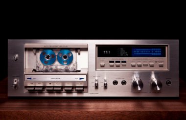 Vintage stereo kaset kaset çalar çalar kaydedici