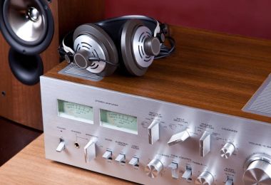 Analog ses Stereo sistemi amplifikatör kulaklık hoparlör