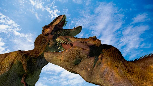 Immagine Due Dinosauri — Foto Stock