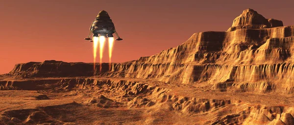 Nave Espacial Marte Executada — Fotografia de Stock
