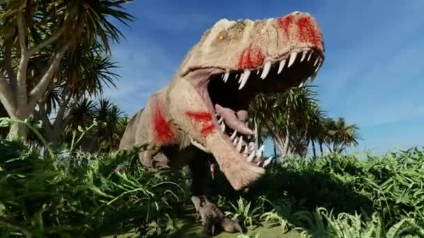 Image Predatory Dinosaur Illustration — Stock Video