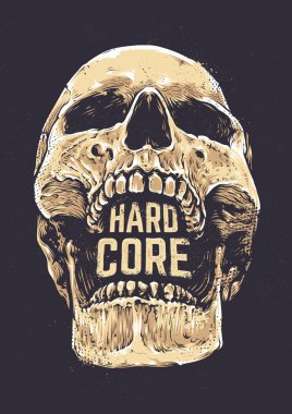 Hard Core Skull clipart