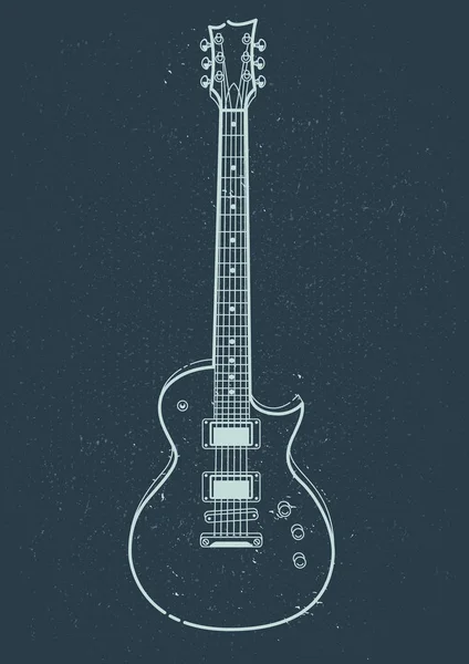 Electric Guitar Vector — Stock Vector