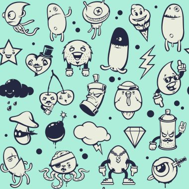 Doodle seamless modeli