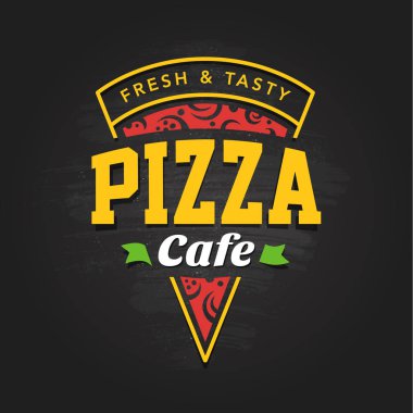 Pizza vektör amblemi
