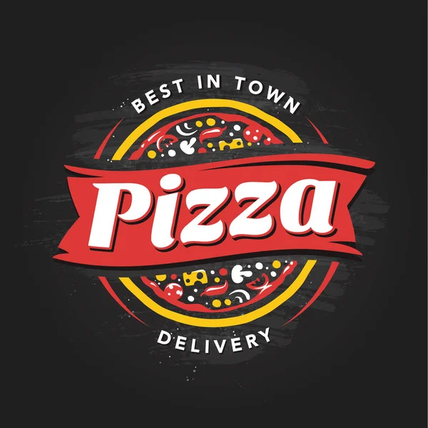 Emblème vectoriel de pizzeria — Image vectorielle