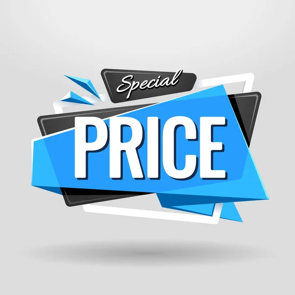 Banner geométrico de preço especial — Vetor de Stock