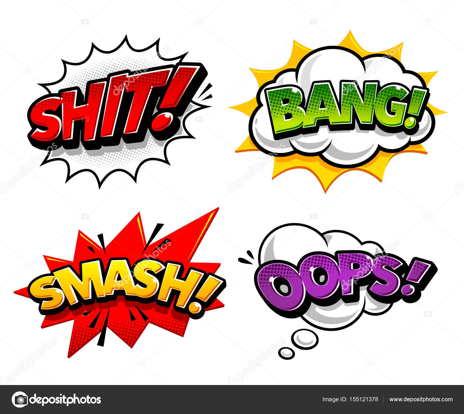 Smash comic book bubble text hi-res stock photography and images