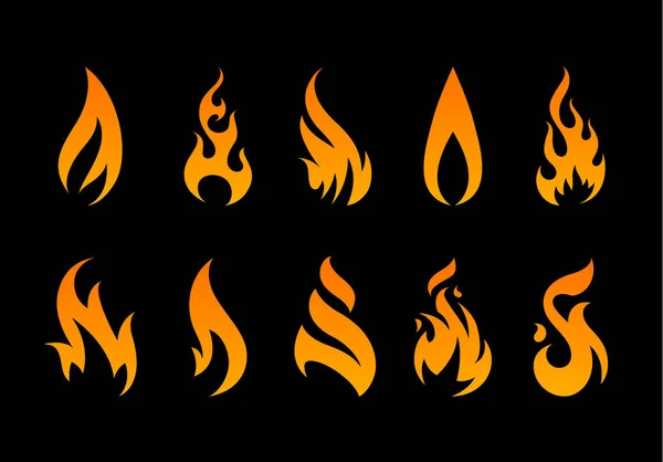 Векторное пламя — стоковый вектор