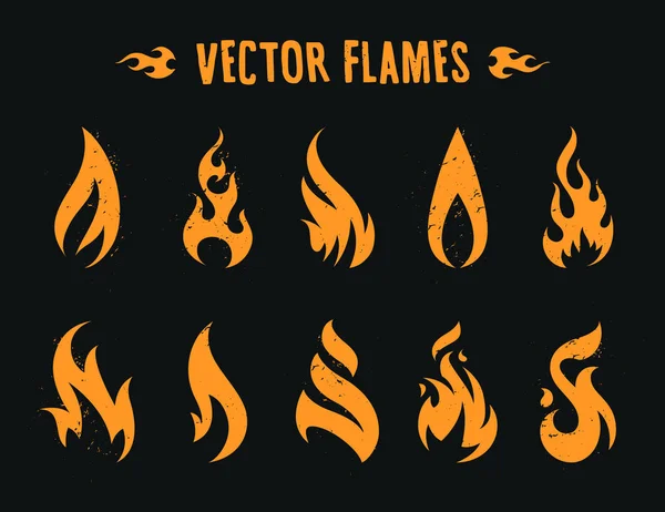 Вечные огненные иконы — стоковый вектор