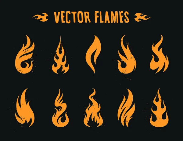 Iconos de fuego Vecstor — Vector de stock