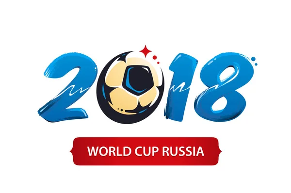 Světa ve fotbale 2018 vektor — Stockový vektor