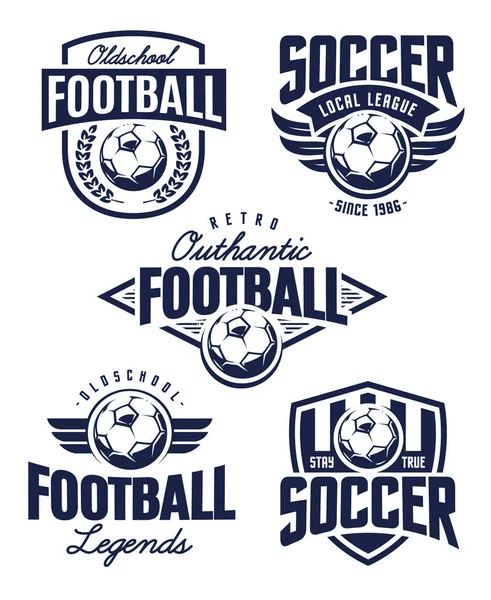 Vector Futebol Emblemas — Vetor de Stock