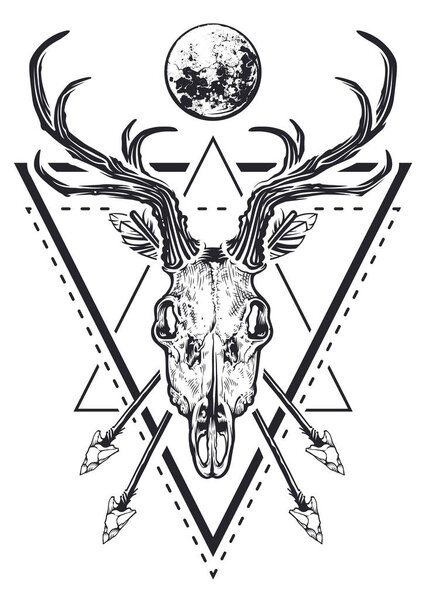 Deer Skull Sacred Geometry