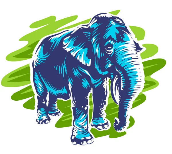 Arte do Elefante Vetor — Vetor de Stock